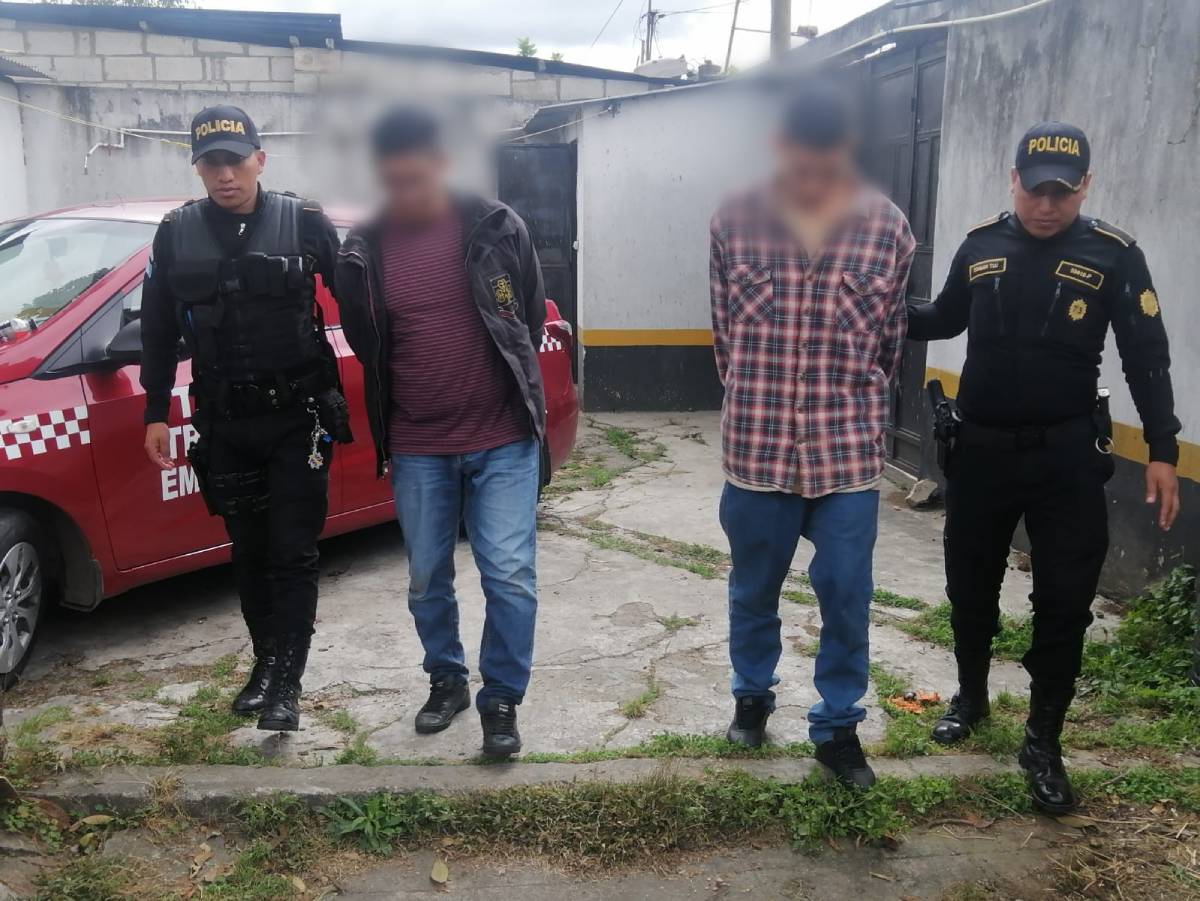 Chimaltenango: extorsionistas capturados en flagrancia