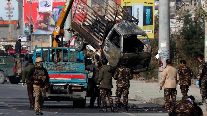 La explosión que realizó el Estado Islámico, en Dasht-e-Barchi, un barrio poblado principalmente por la comunidad chiíta Hazara. Foto: AFP