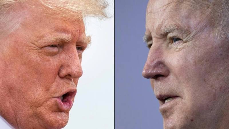 Combinación de imágenes del expresidente de Estados Unidos Donald Trump (izq.) y el presidente estadounidense, Joe Biden. Foto: AFP