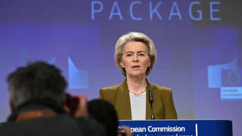 La presidenta de la Comisión Europea, Ursula von der Leyen, habló sobre las negociaciones de adhesión de varios países. Foto: AFP