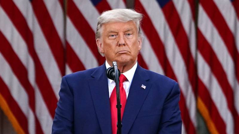 Donald Trump, candidato favorito para la nominación republicana a las elecciones presidenciales de 2024, en EEUU. Foto: AFP