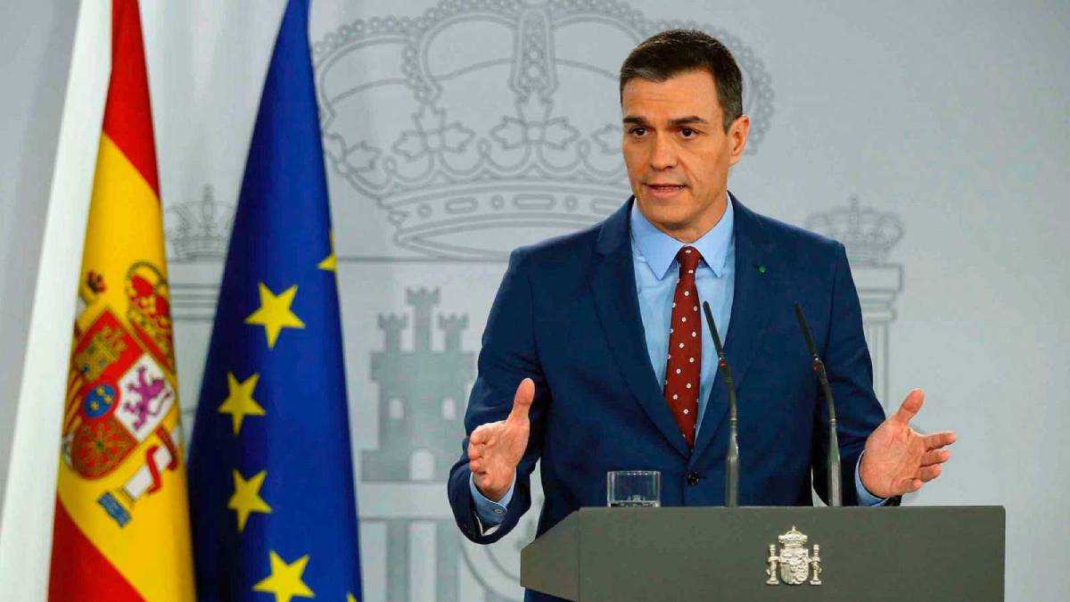 El presidente del gobierno de España, Pedro Sánchez, dijo que intenta el apoyo favorable a las aspiraciones de los palestinos en la UE. Foto: AFP