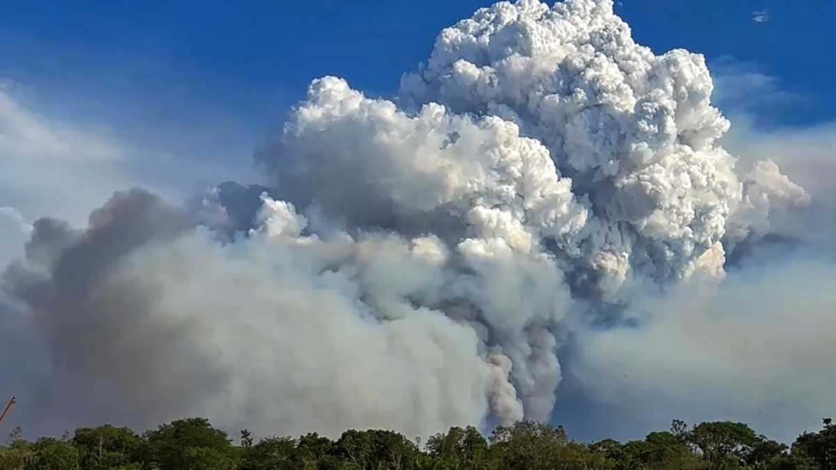 Incendios forestales “Fuera de control”, en el humedal del Pantanal en Porto Jofre, estado de Mato Grosso, Brasil. Foto: AFP