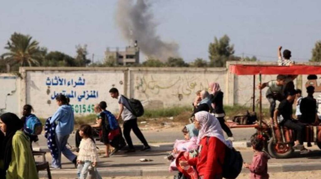 Israel acepta a realizar pausas de cuatro horas todos los días en zonas del norte de la Franja de Gaza. Foto: AFP.