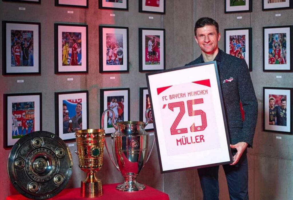 El delantero alemán Thomas Müller, campeón del mundo en 2014, renovó por una temporada su contrato con el Bayern Múnich. Foto: AFP