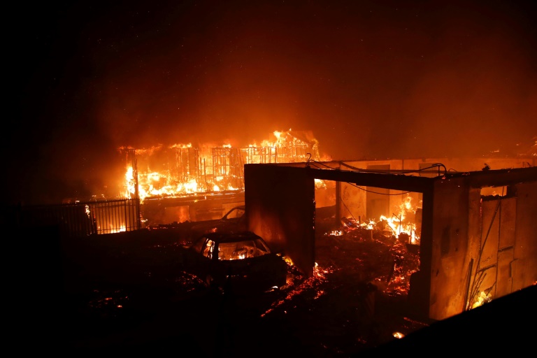 Foto AFP, incendios Chile