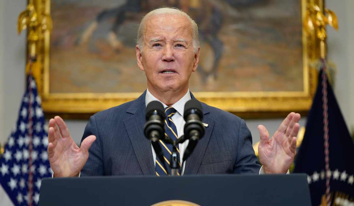 Joe Biden, llamó en la Casa Blanca a líderes demócratas y republicanos del Congreso a desbloquear una ayuda a Ucrania. Foto: AFP