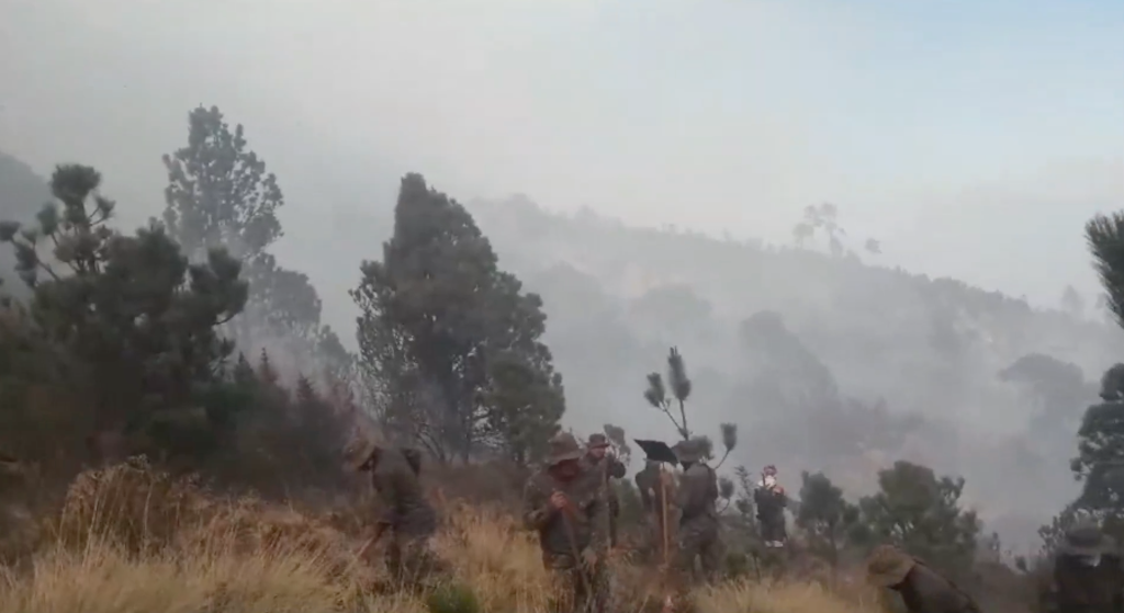 Volcán Tajumulco, incendio forestal