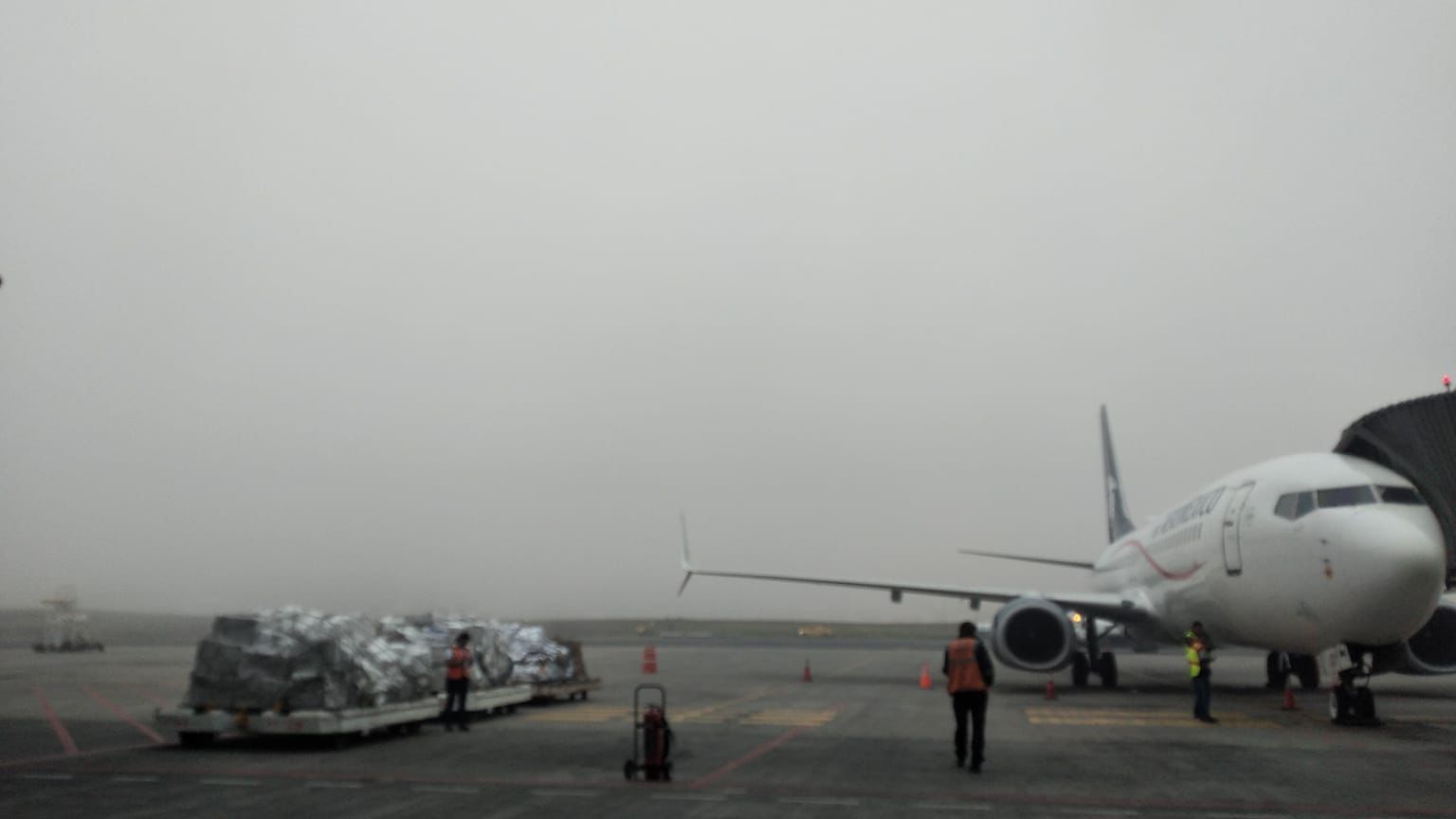 Neblina Aeropuerto La Aurora, foto DGAC