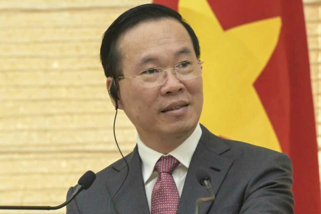 El presidente de Vietnam, Vo Van Thuong, presentó su renuncia tras un año en el cargo, en medio de una amplia purga anticorrupción. Foto: AFP